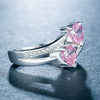 Alloy Double Heart Ring Electroplated Women's Fashion Hand Jewelry