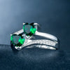 Alloy Double Heart Ring Electroplated Women's Fashion Hand Jewelry