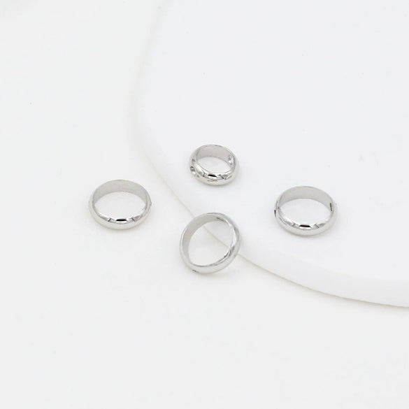 Alloy Double Hole Circle Bead Ring Electroplated Diy Bag Accessories
