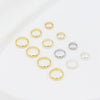 Alloy Double Hole Circle Bead Ring Electroplated Diy Bag Accessories