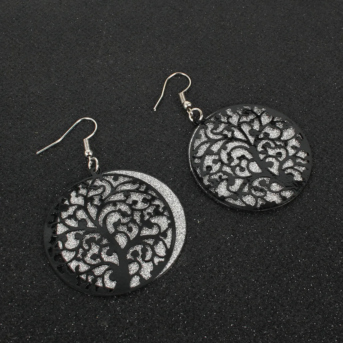 Alloy Double-layer Hollow Leaf Frosted Style Simple Earrings Wholesale Gooddiy