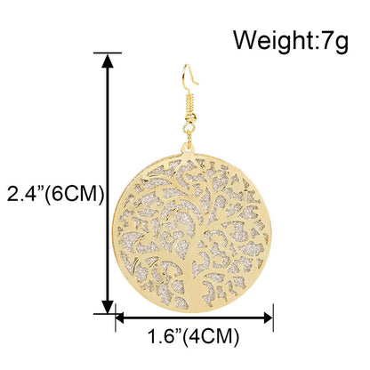 Alloy Double-layer Hollow Leaf Frosted Style Simple Earrings Wholesale Gooddiy