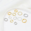 Alloy Double Twist Ring With Bead 18K Real Gold Electroplating Geometric Diy Accessories