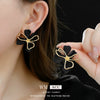 Alloy Doublelayer Cut Out Flower Geometric Style Electroplated Women's Earrings