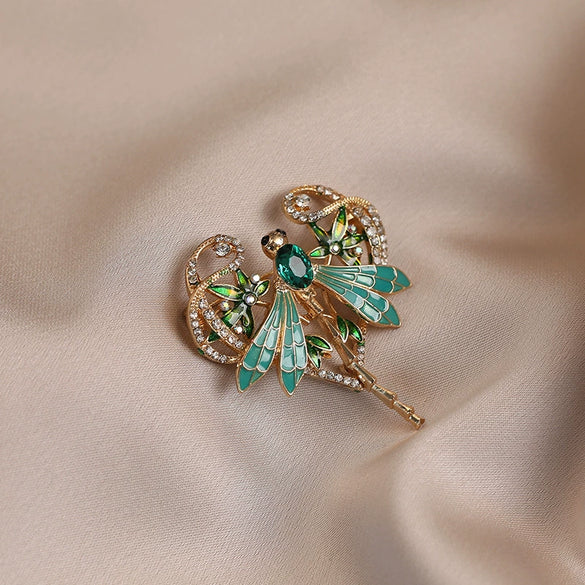 Alloy Dragonfly Brooch Electroplated Minimalist Animal Style