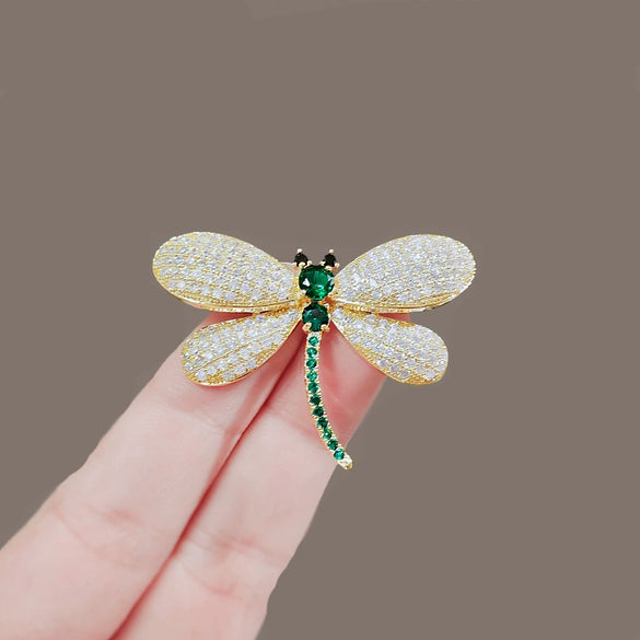 Alloy Dragonfly Brooch With Electroplating Natural Style Animal Pattern For Women