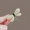 Alloy Dragonfly Women's Luxury Rhinestone Brooch With Electroplating