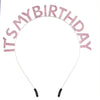 Alloy Dripping Oil Birthday Headband For Women With Letters Numbers Text Style