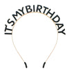 Alloy Dripping Oil Birthday Headband For Women With Letters Numbers Text Style