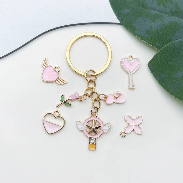 Alloy Dripping Oil Cartoon Style Diy Handmade Jewelry Accessories Pendant Earrings Necklace