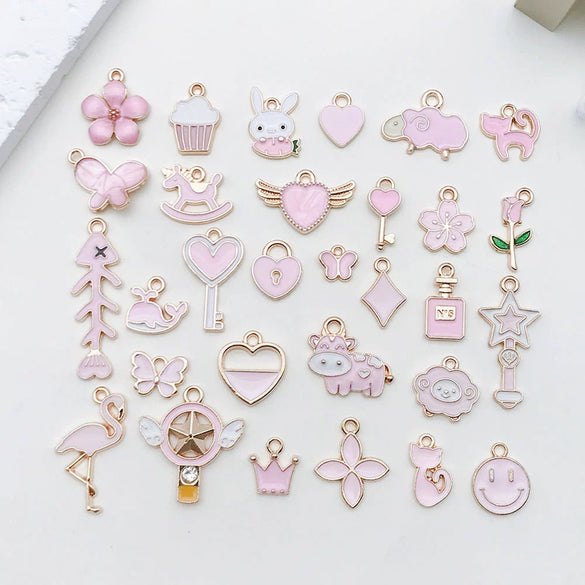 Alloy Dripping Oil Cartoon Style Diy Handmade Jewelry Accessories Pendant Earrings Necklace