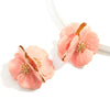 Alloy Dripping Oil Flower Earrings Exaggerated Creative And Fashionable For Girls
