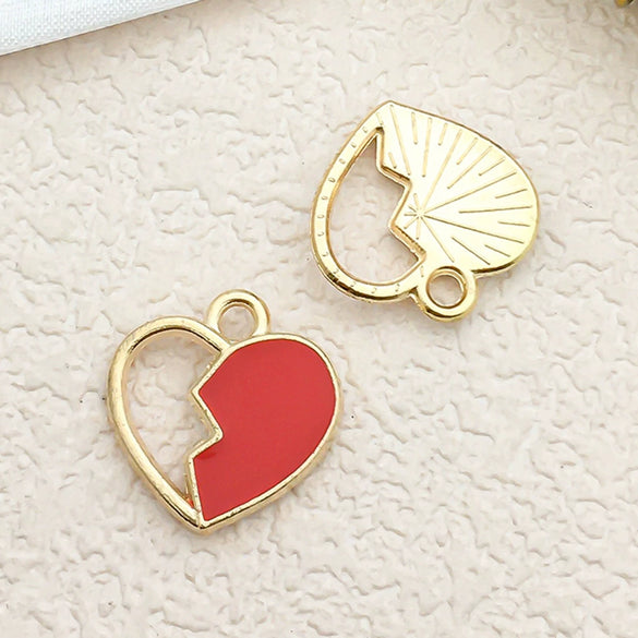 Alloy Dripping Oil Flower Four Leaf Clover Earrings Pendant Accessories