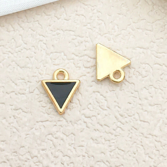 Alloy Dripping Oil Flower Four Leaf Clover Earrings Pendant Accessories