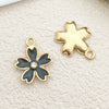 Alloy Dripping Oil Flower Four Leaf Clover Earrings Pendant Accessories