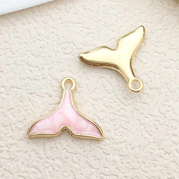 Alloy Dripping Oil Flower Four Leaf Clover Earrings Pendant Accessories