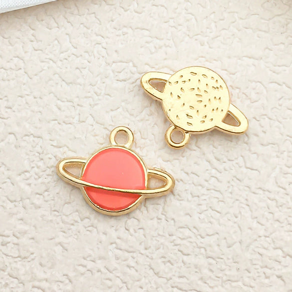 Alloy Dripping Oil Flower Four Leaf Clover Earrings Pendant Accessories