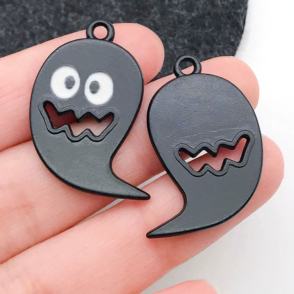 Alloy Dripping Oil Funny Pumpkin Cat Hat Halloween Earrings Pendant Jewelry Accessories