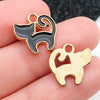 Alloy Dripping Oil Funny Pumpkin Cat Hat Halloween Earrings Pendant Jewelry Accessories