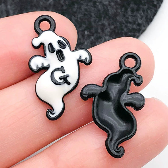 Alloy Dripping Oil Funny Pumpkin Cat Hat Halloween Earrings Pendant Jewelry Accessories