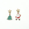 Alloy Dripping Oil Irregular Christmas Festival Element Earrings With Fashion Personality And Environmental Protection Design