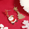 Alloy Dripping Oil Irregular Christmas Festival Element Earrings With Fashion Personality And Environmental Protection Design