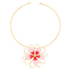 Alloy Dripping Oil Plants Flowers Style Hollow Double Petal Earrings Jewelry