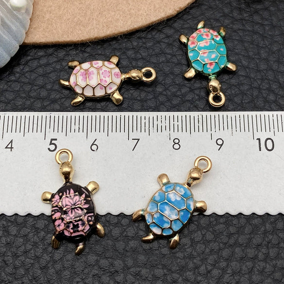 Alloy Dripping Oil Turtle Cartoon Pendant Jewelry Accessories