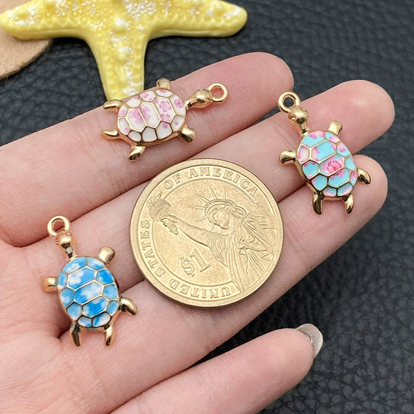 Alloy Dripping Oil Turtle Cartoon Pendant Jewelry Accessories