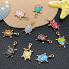 Alloy Dripping Oil Turtle Cartoon Pendant Jewelry Accessories