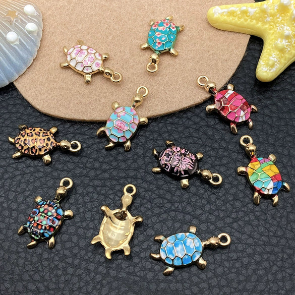 Alloy Dripping Oil Turtle Cartoon Pendant Jewelry Accessories