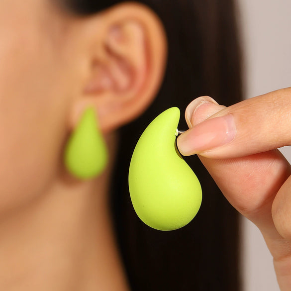Alloy Drop Shape Electroplated Punk Style Women's Earrings