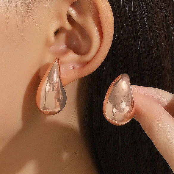 Alloy Drop Shape Electroplated Punk Style Women's Earrings