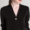 Alloy Drop Shape Electroplated Women's Antiglow Button Collar Cloud Brooch Fixed Clothes Pin Accessories