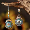 Alloy Drop Shape Electroplated Women's Bohemian Style Hollow Long Earrings