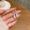 Alloy Drop Shape Electroplated Women's Silver Earrings