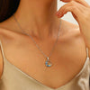 Alloy Drop Shape Pendant Necklace Women's Electroplated Natural Style Jewelry
