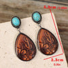 Alloy Dropshaped Electroplated Women's Ethnic Style Brown Turquoise Earrings
