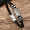 Alloy Dumbbell Geometric Leather Woven Polishing Unisex Men's Bracelet Jewelry Fashion
