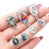 Alloy Electroplated Ancient Silver Handmade Diy Retro Pendant For Earrings And Necklace Making Materials