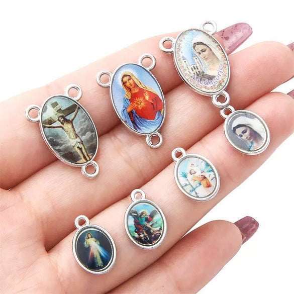 Alloy Electroplated Ancient Silver Handmade Diy Retro Pendant For Earrings And Necklace Making Materials