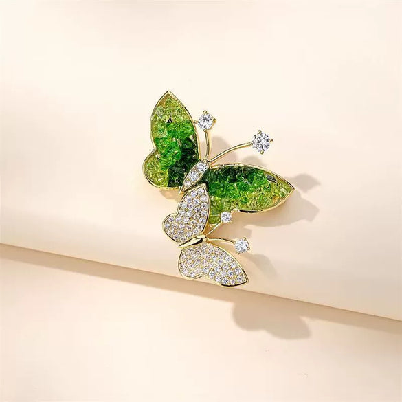 Alloy Electroplated Animal Style Butterfly Brooch For Women