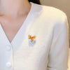 Alloy Electroplated Animal Style Butterfly Brooch For Women