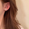 Alloy Electroplated Animal Zodiac Design Women's Cat Eye Double Fishtail Ear Clip Earrings