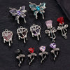 Alloy Electroplated Beaded Butterfly Love Rose Style Bracelet Necklace Accessories Diy Handmade