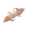 Alloy Electroplated Bow Rhinestone Ponytail Clip Hair Accessories For Ladies