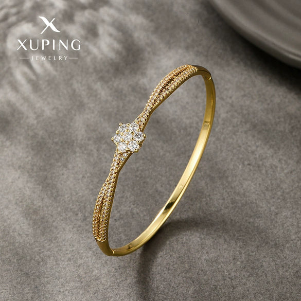 Alloy Electroplated Elegant Micropaved Zircon Design Bracelet