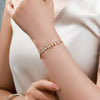 Alloy Electroplated Fashionable Niche Design Micropaved Zircon Leaf Butterfly Elegant Women's Bracelet