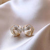Alloy Electroplated Flower Camellia Women's Earrings