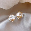 Alloy Electroplated Flower Camellia Women's Earrings